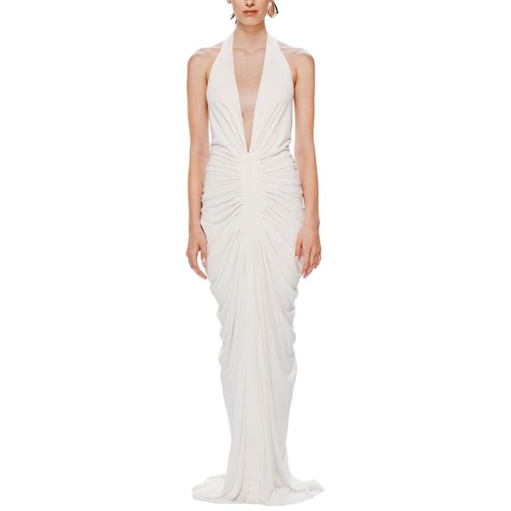 Misha Womens  The 'Venus' Gathered Cupro Dress, White
